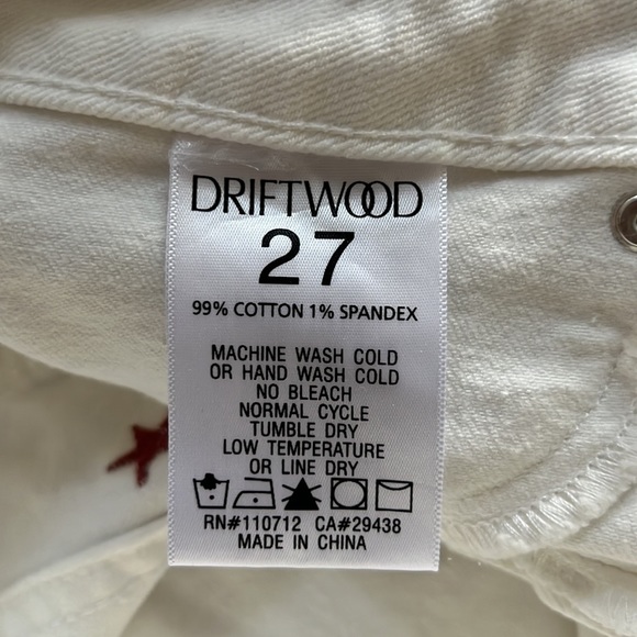 Driftwood Charlee High Rise Wide Leg Embroidered Jeans. - Picture 9 of 11